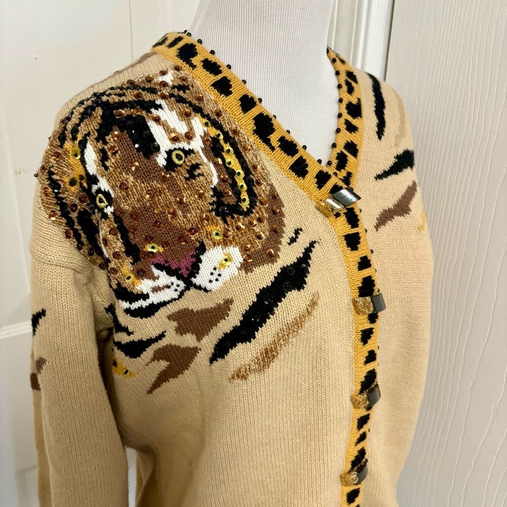 Vintage Storybook Knits Tiger Cardigan G4 - Picture 3 of 6